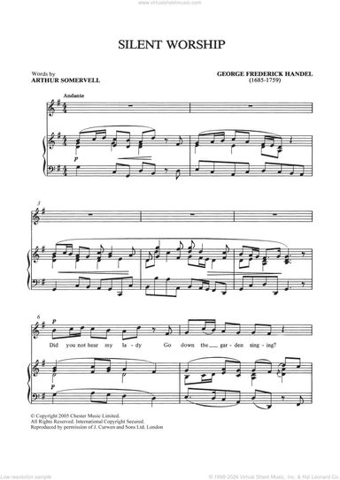 Silent Worship (from Tolmeo HWV25)