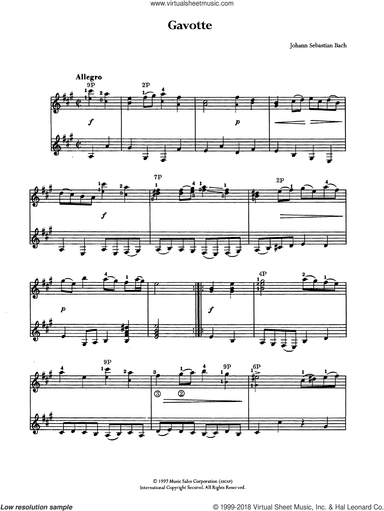Gavotte (from French Suite No. 5)