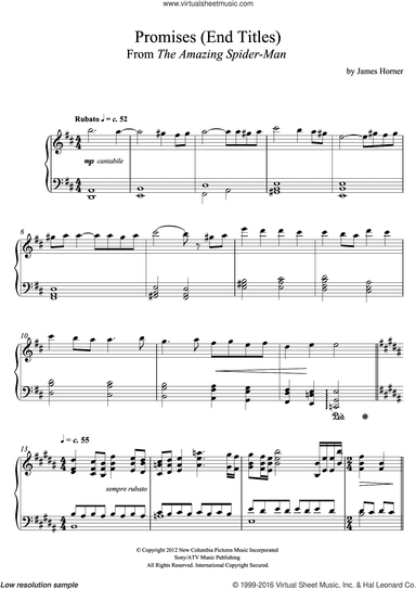 Promises (From The Amazing Spider-Man End Titles)