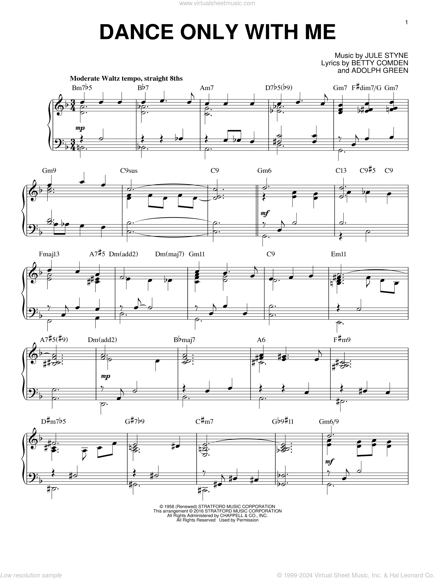 Dance Only With Me [Jazz version] (arr. Brent Edstrom)