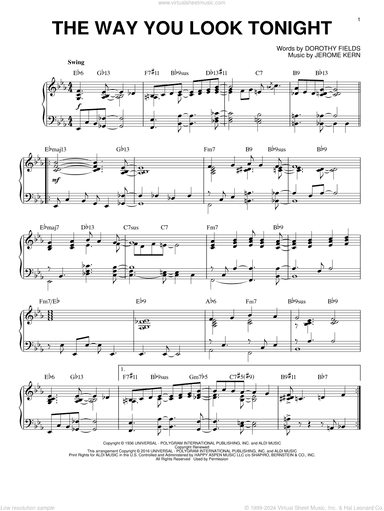 The Way You Look Tonight [Jazz version] (arr. Brent Edstrom)