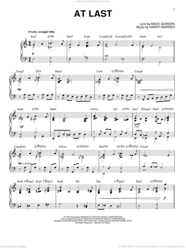 At Last [Jazz version] (arr. Brent Edstrom)
