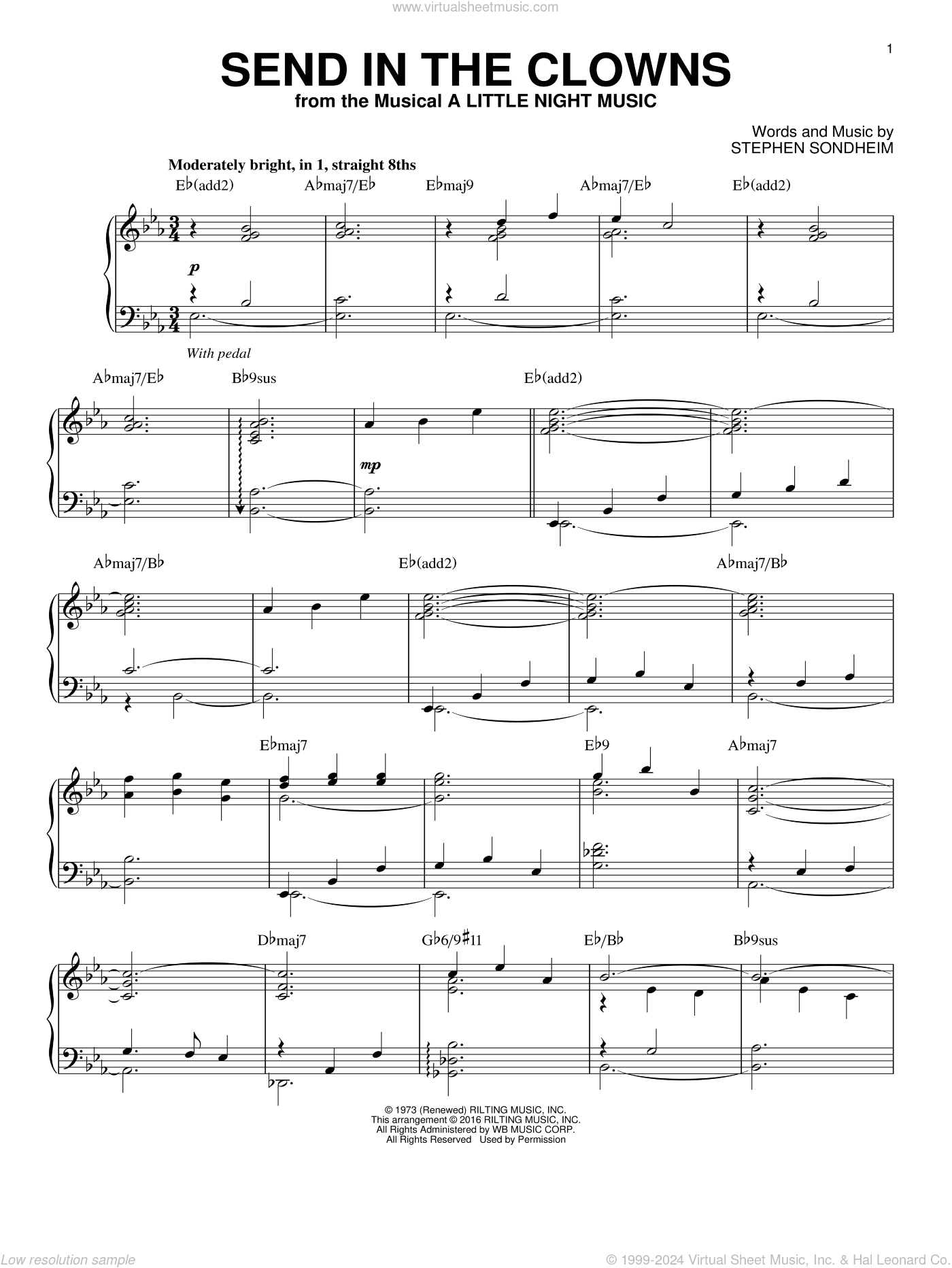 Send In The Clowns [Jazz version] (arr. Brent Edstrom)