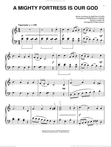 A Mighty Fortress Is Our God [Classical version] (arr. Phillip Keveren)