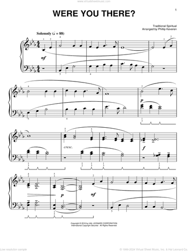 Were You There? [Classical version] (arr. Phillip Keveren)