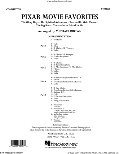 Pixar Movie Favorites (COMPLETE)