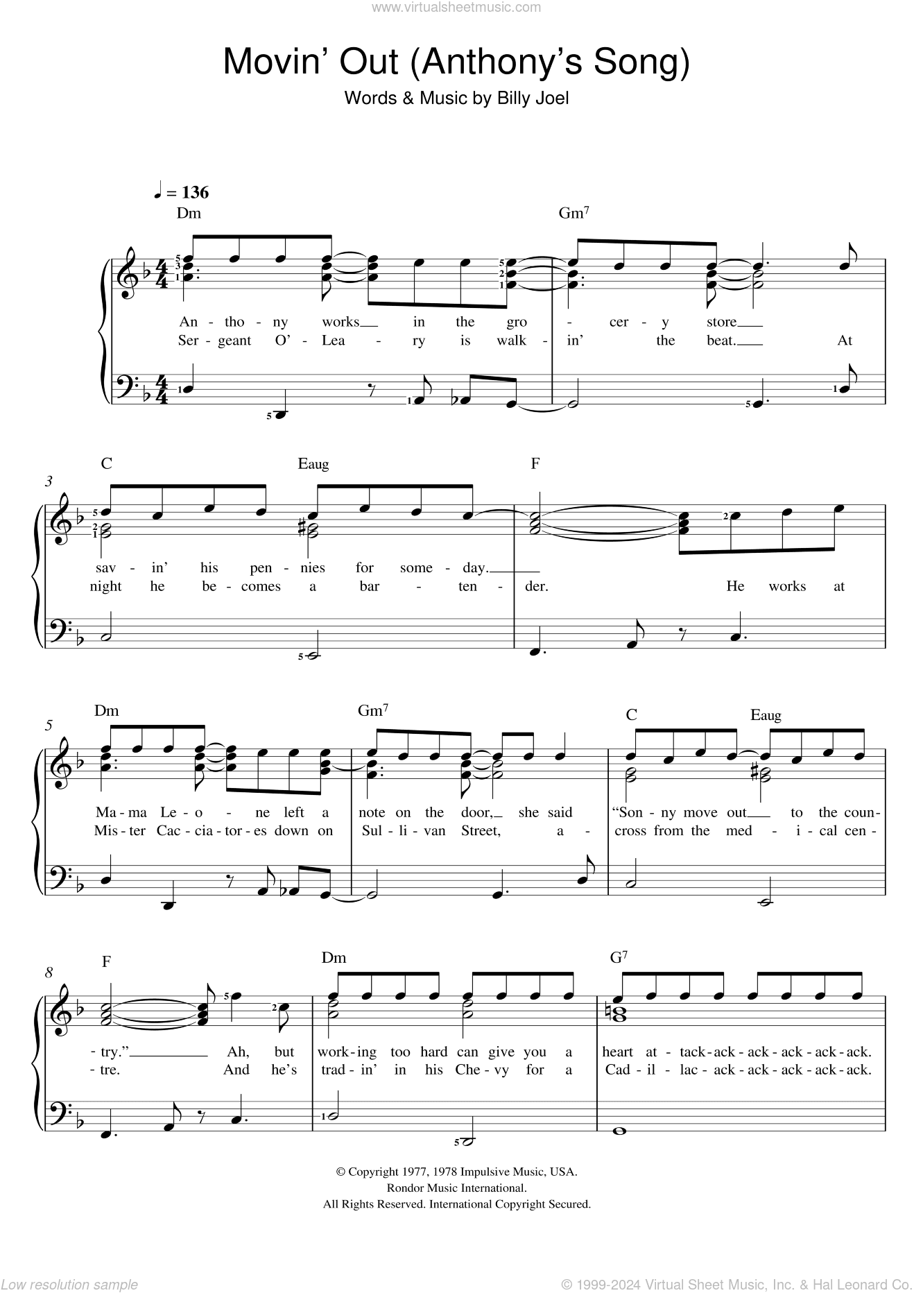 Movin' Out (Anthony's Song)