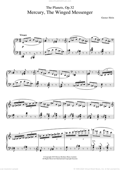 The Planets, Op. 32 - Mercury, The Winged Messenger