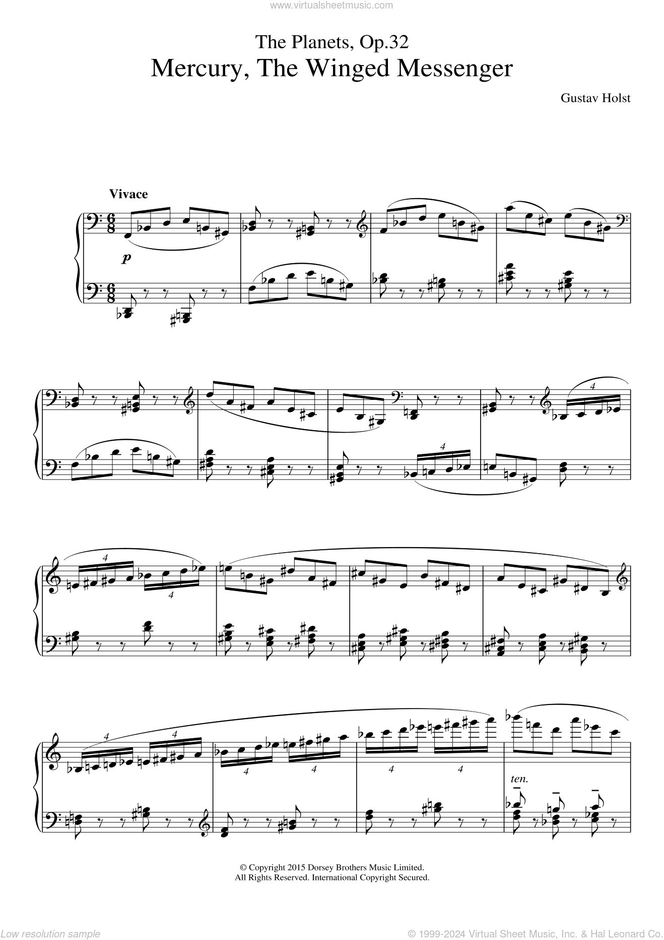 The Planets, Op. 32 - Mercury, The Winged Messenger