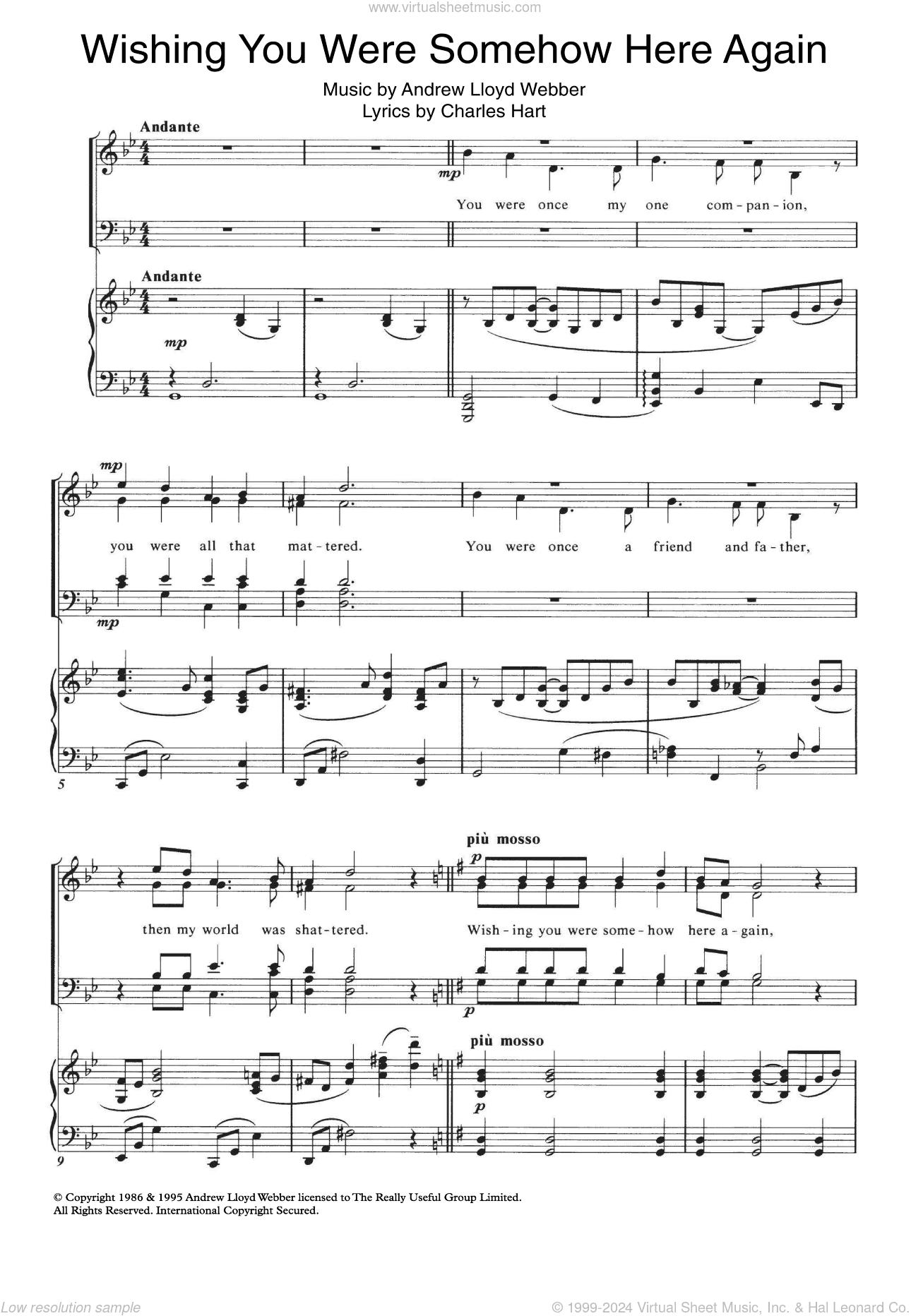 Wishing You Were Somehow Here Again (from The Phantom Of The Opera)