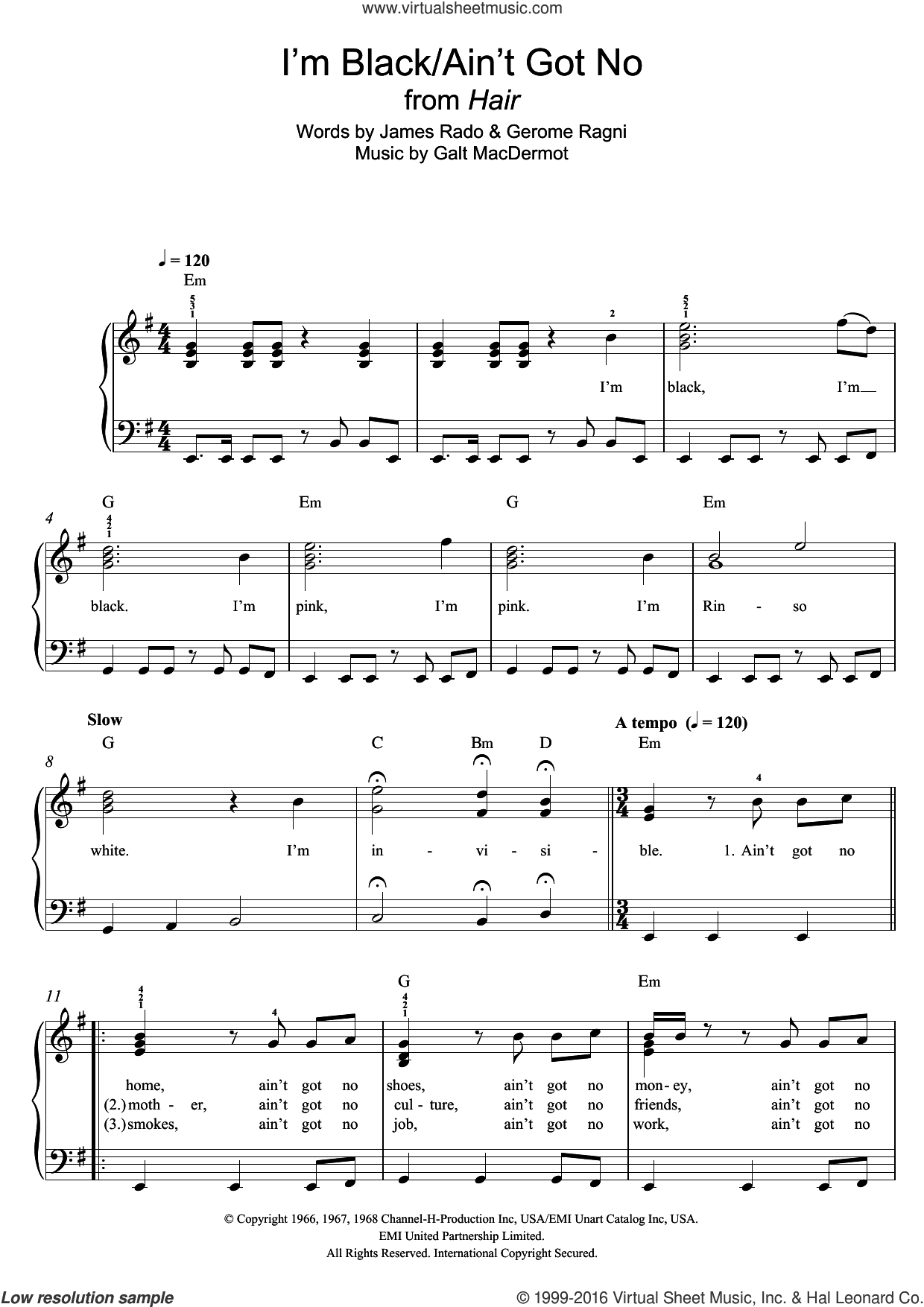 I'm Black/Ain't Got No (from 'Hair')