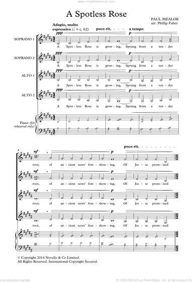 A Spotless Rose (arr. Phillip Faber)