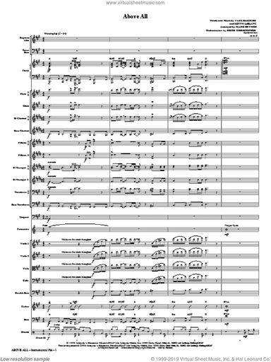 Above All (arr. Mark Brymer) (COMPLETE)