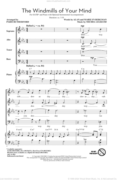 The Windmills Of Your Mind (arr. Paris Rutherford)