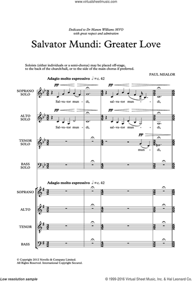 Salvator Mundi: Greater Love
