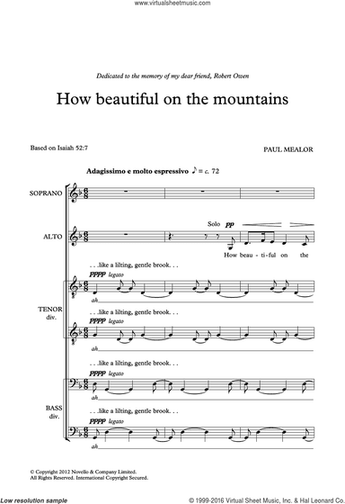 How Beautiful On The Mountains