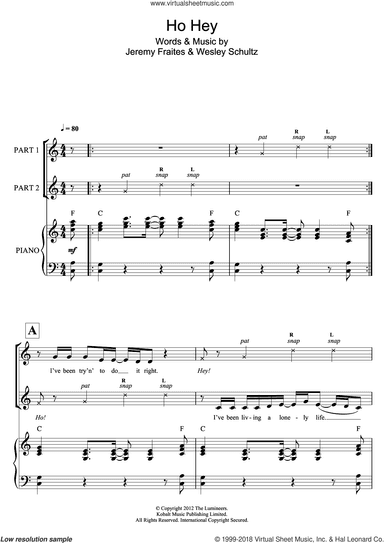Ho Hey  (arr. Rick Hein)