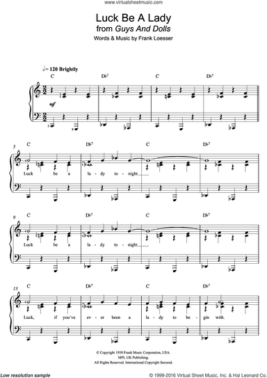 Luck Be A Lady (from 'Guys and Dolls')