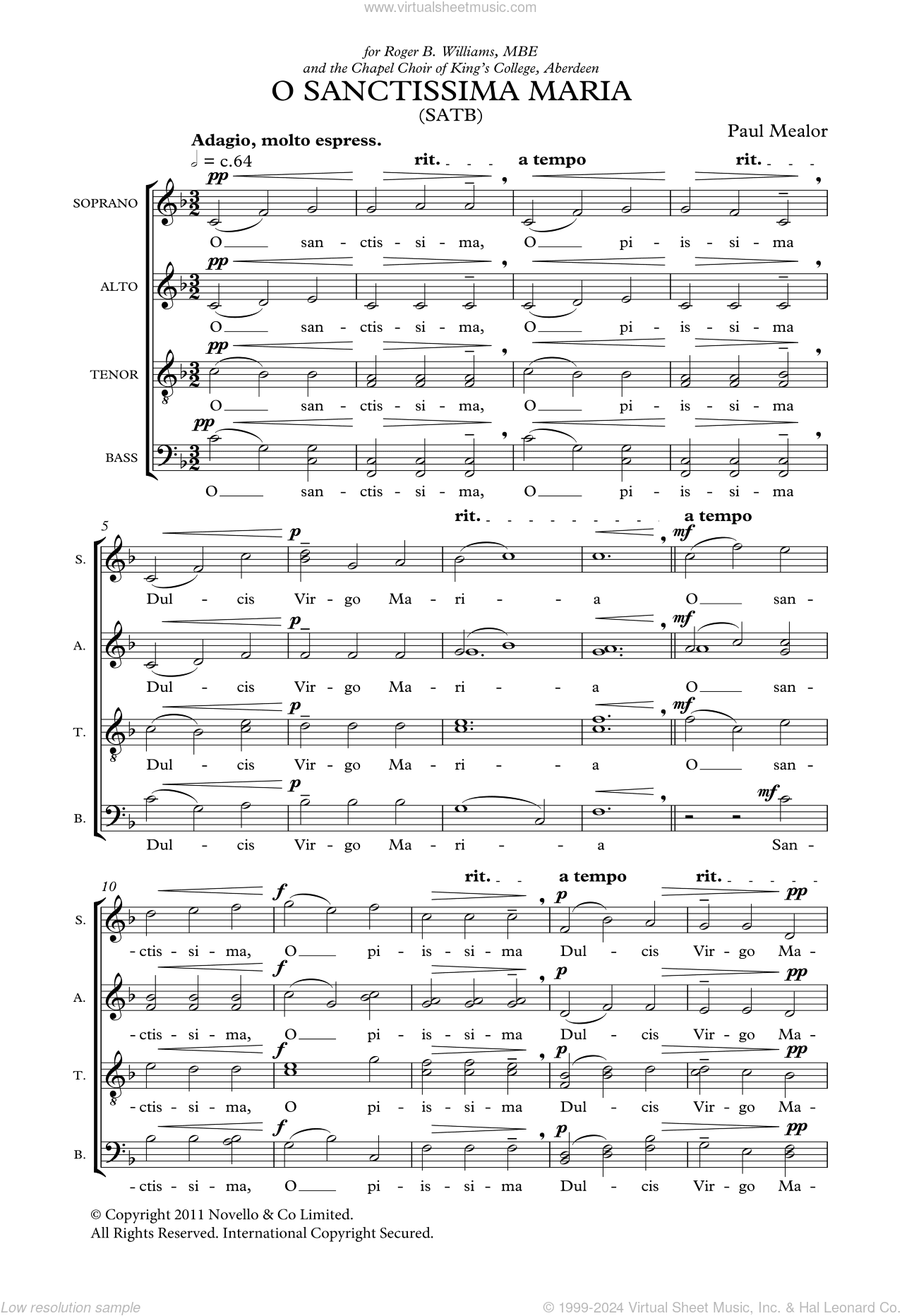 O Sanctissima Maria
