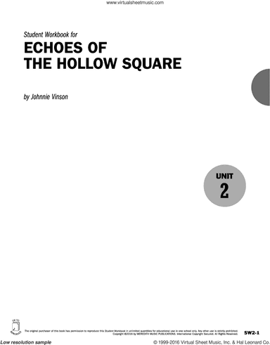 Guides to Band Masterworks, Vol. 6 - Student Workbook - Echoes of The Hollow Square