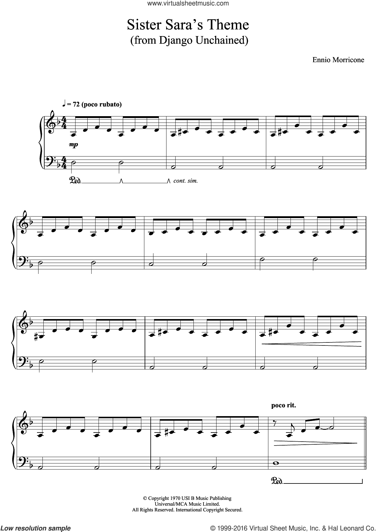 Sister Sara's Theme (Django Unchained)
