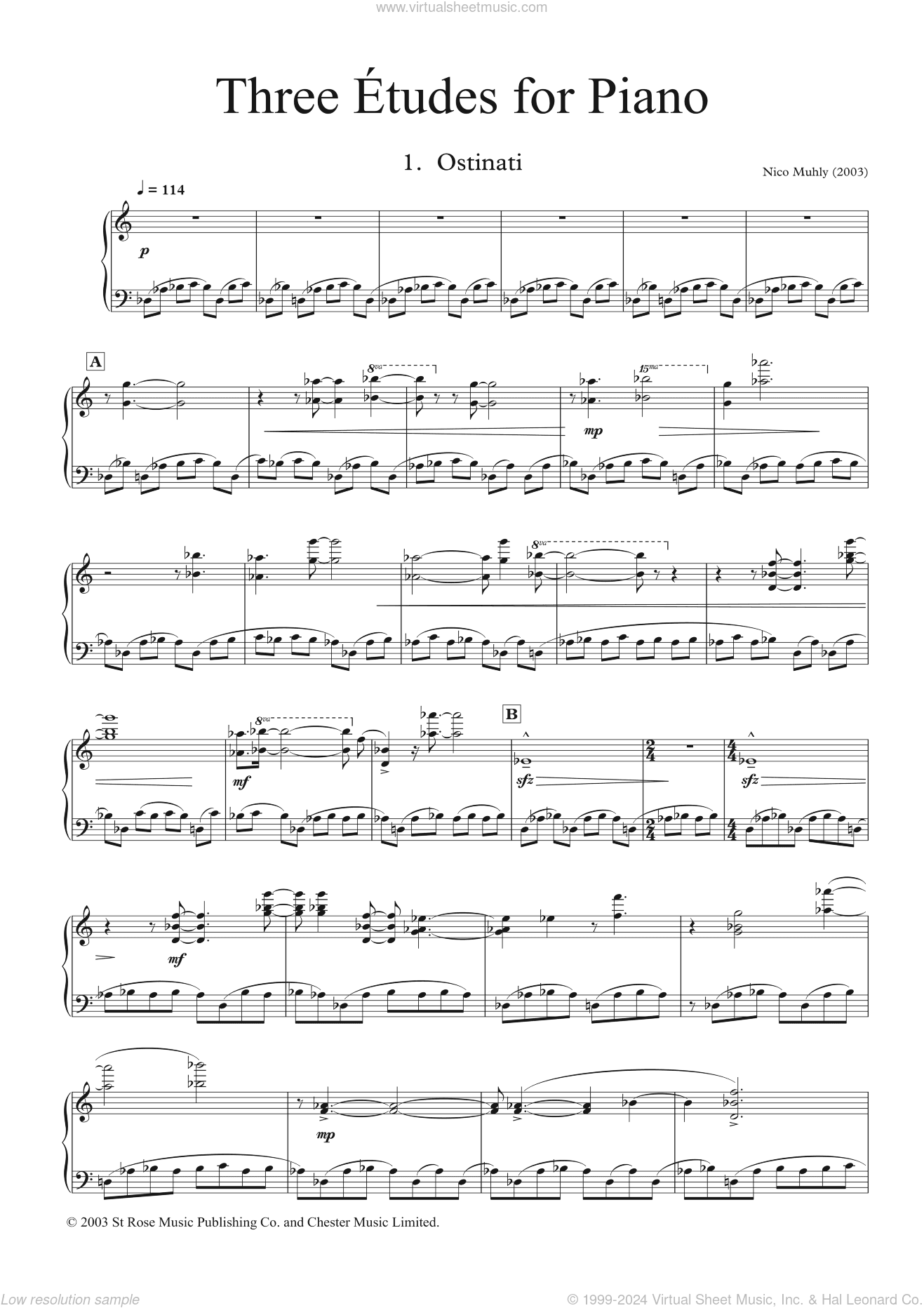 Three Etudes for Piano