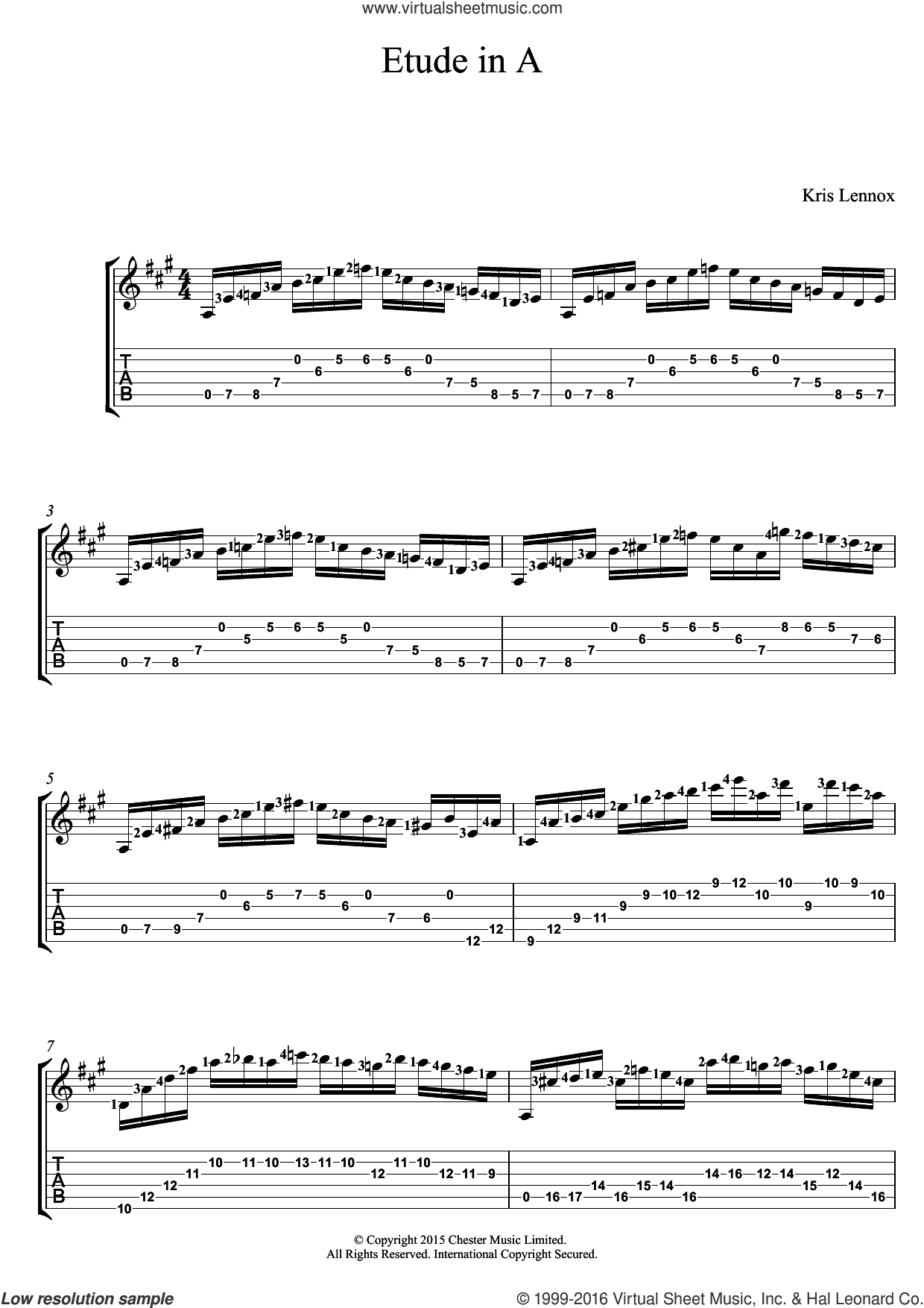 Etude In A