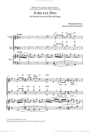 Jubilate Deo In C Major