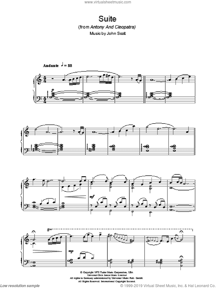 Suite (from Antony And Cleopatra)