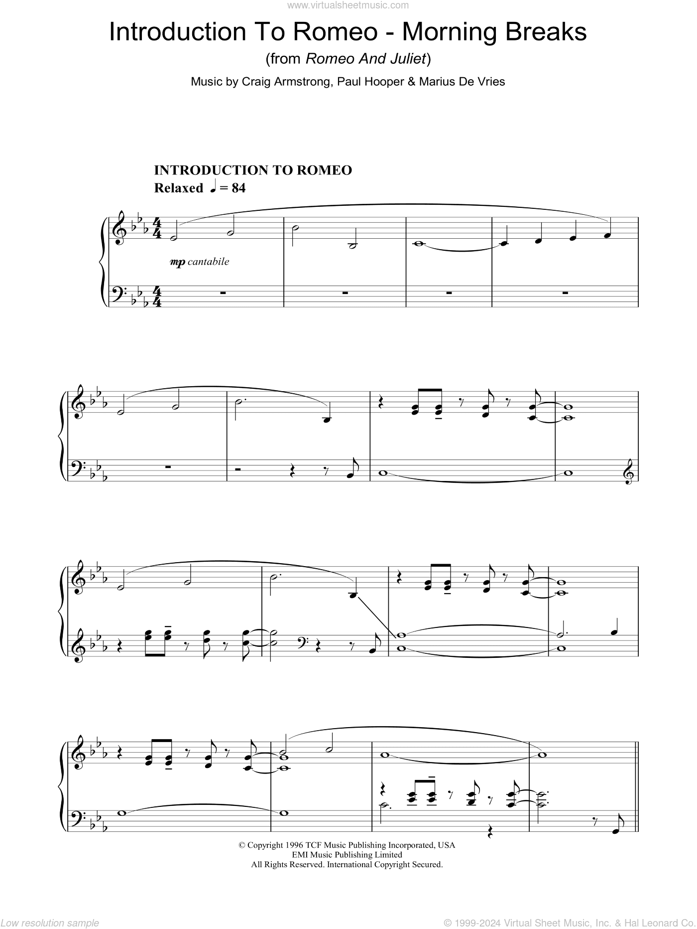 Introduction To Romeo - Morning Breaks (from Romeo And Juliet)