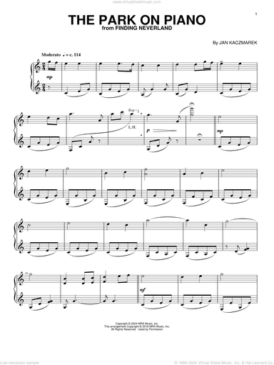 The Park On Piano (from Finding Neverland)
