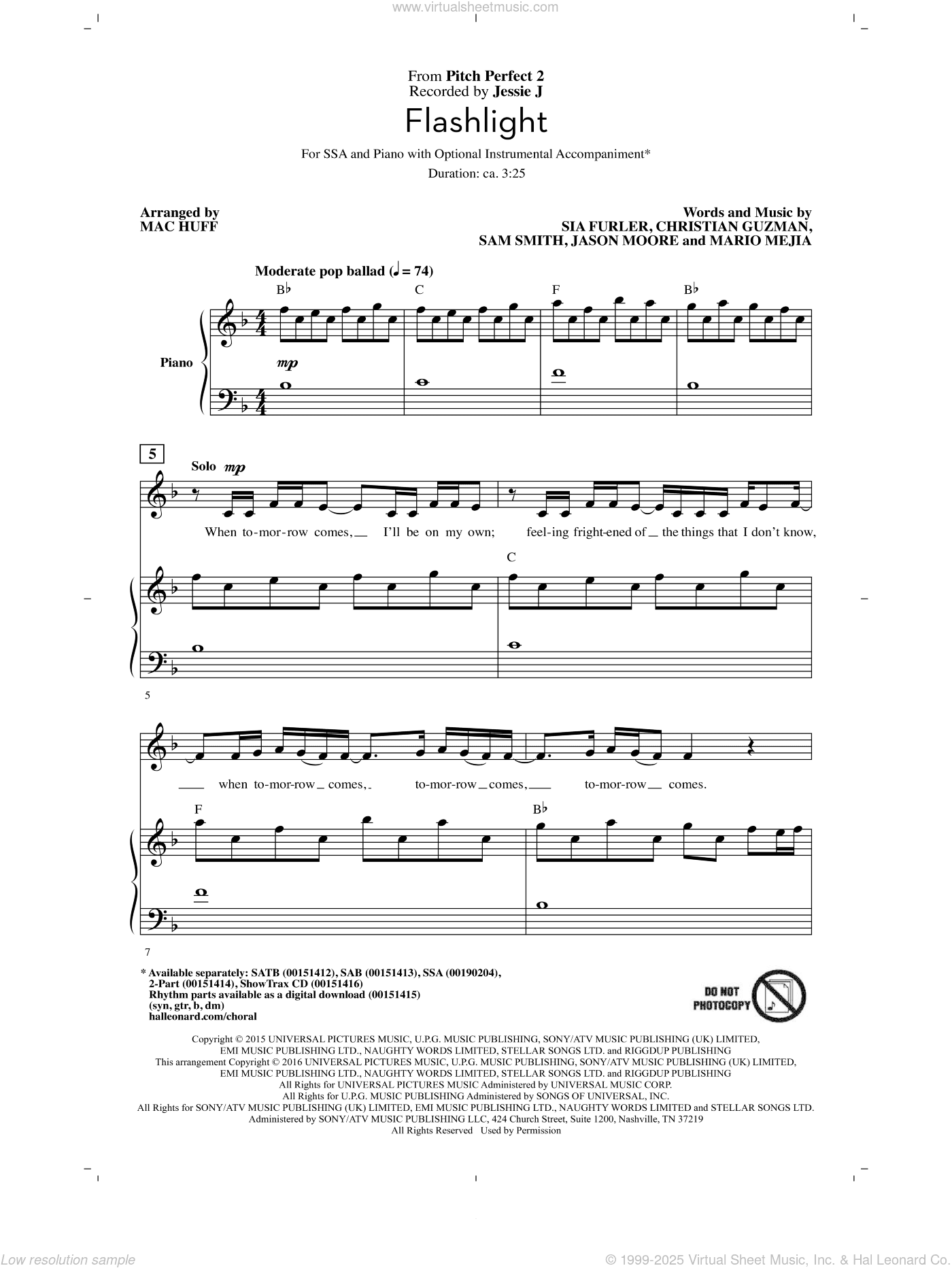 Flashlight (arr. Mac Huff)