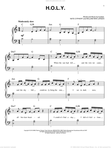 H.O.L.Y., (beginner)