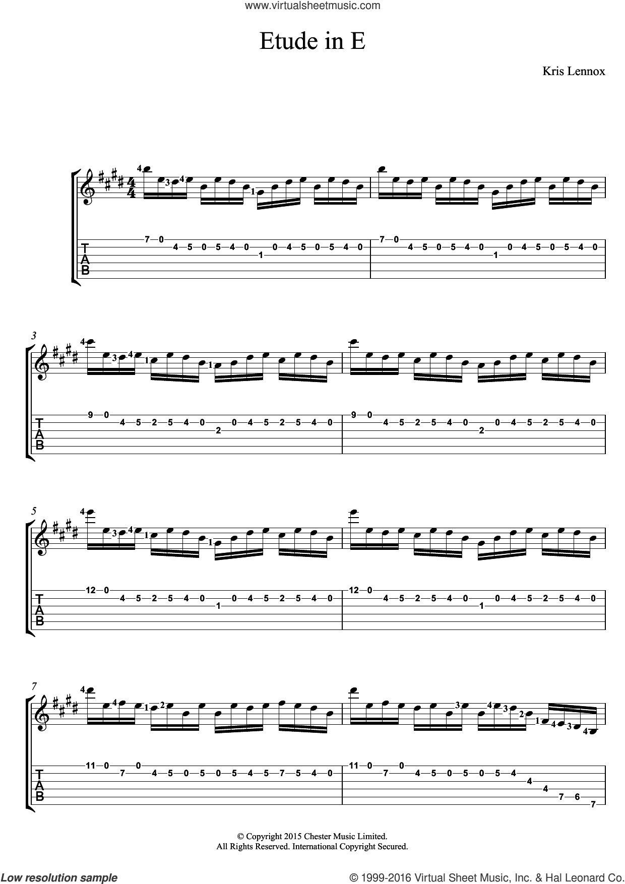 Etude In E