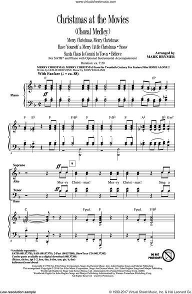 Christmas At The Movies (Choral Medley)