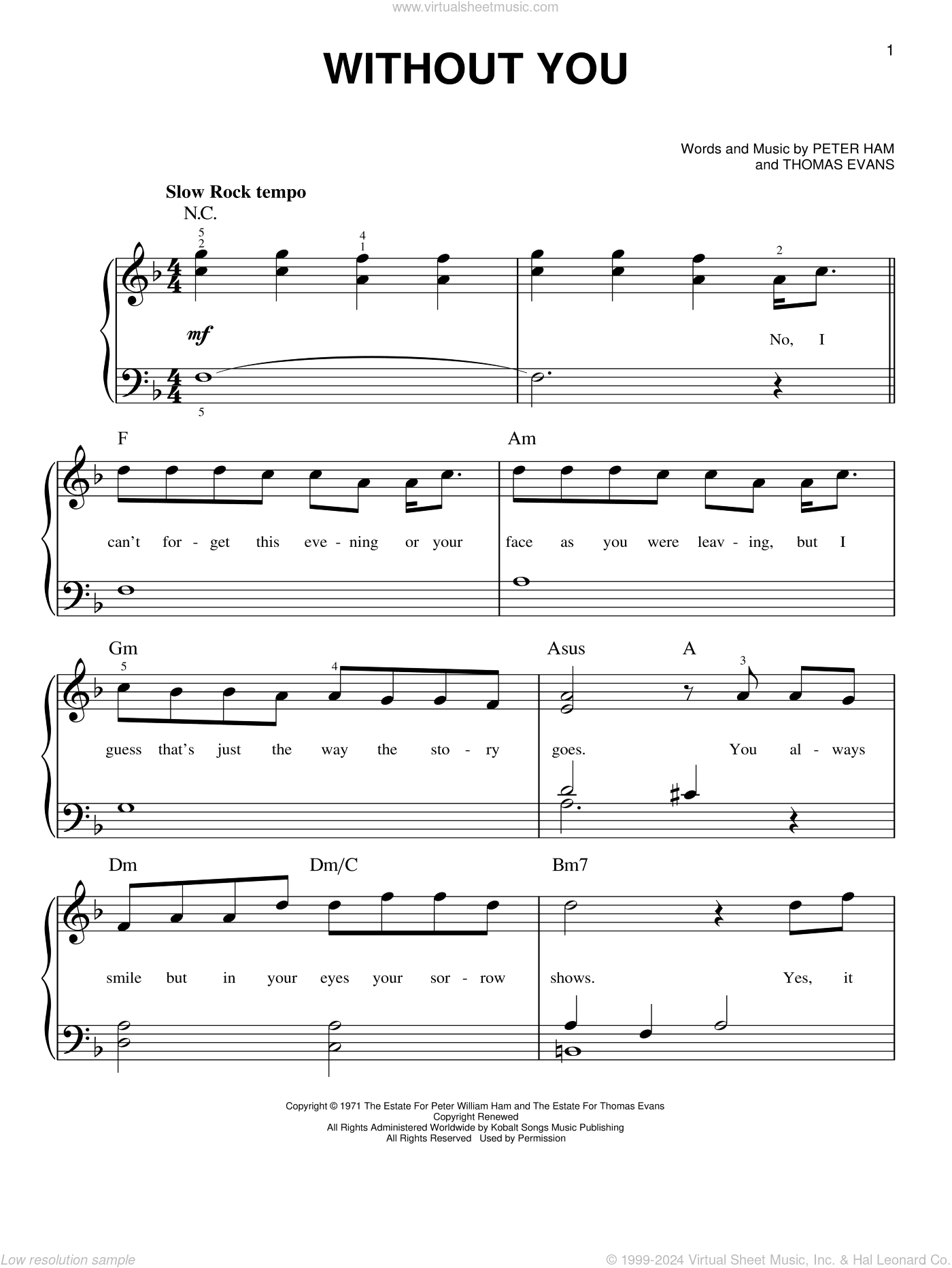 Without You, (beginner)