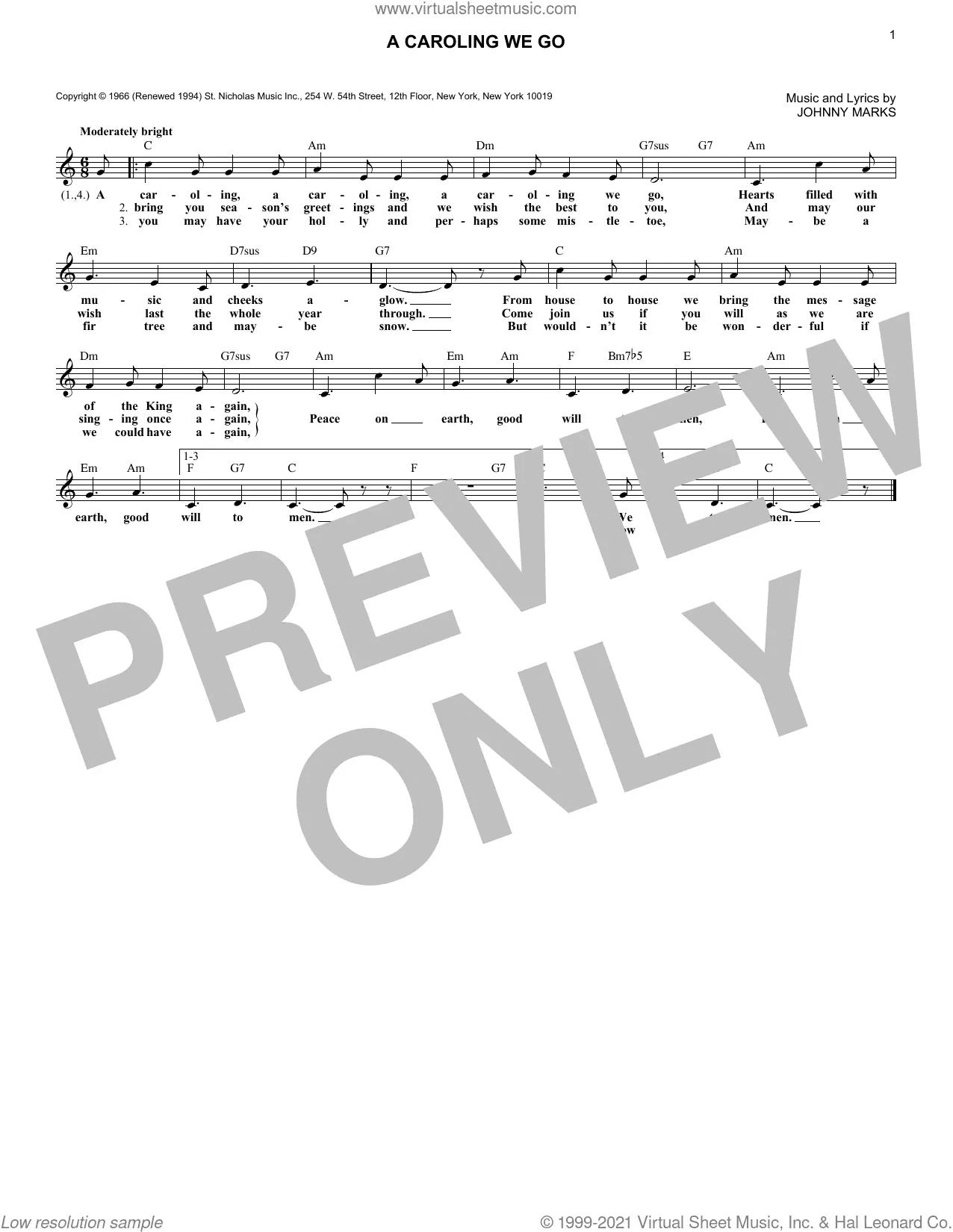 A Caroling We Go