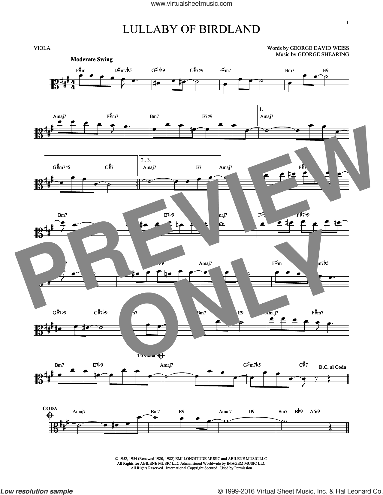 Lullaby Of Birdland
