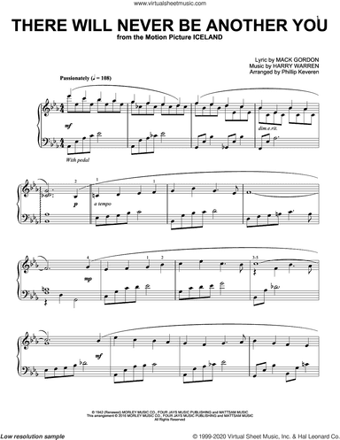There Will Never Be Another You (arr. Phillip Keveren)