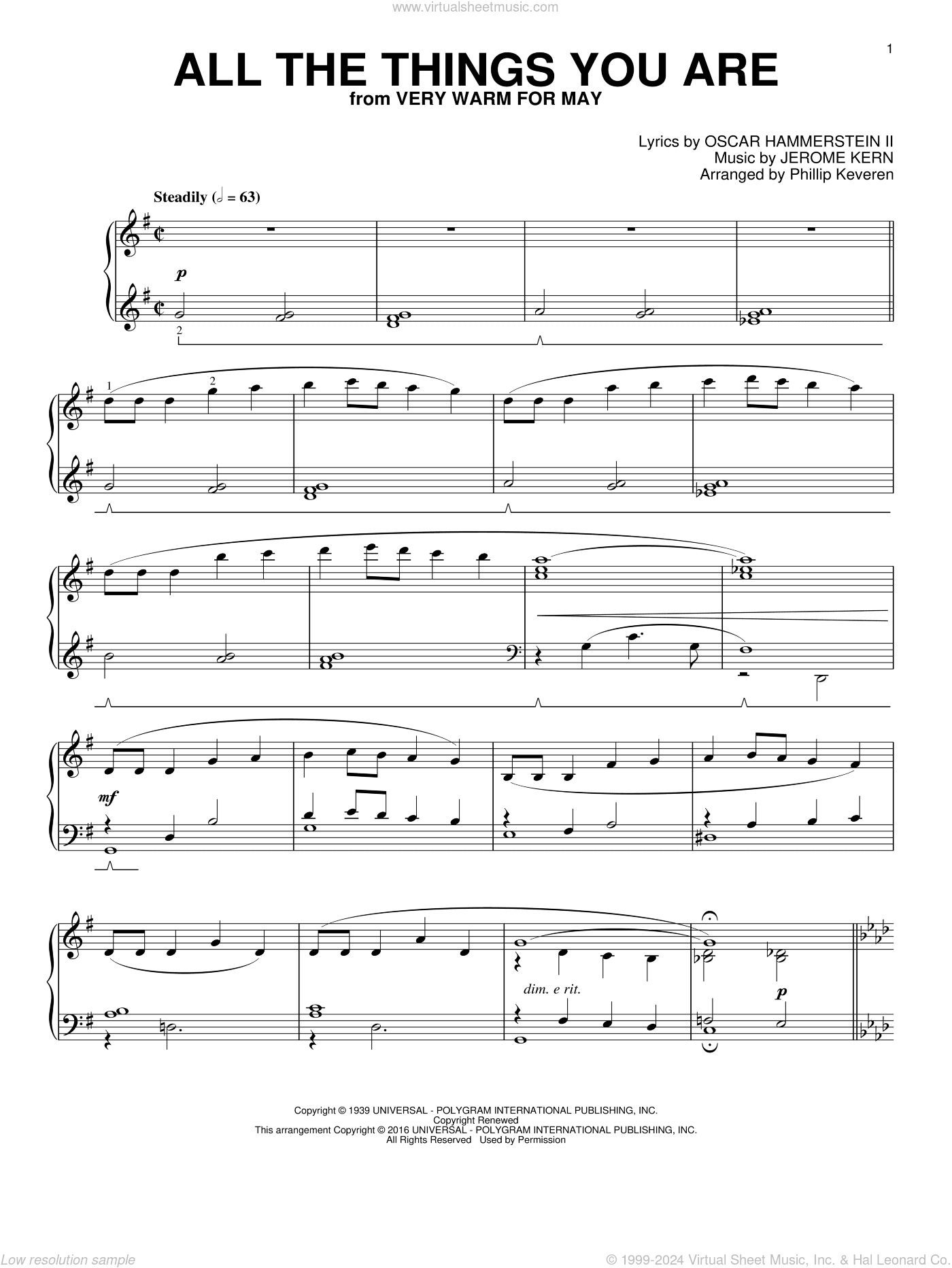 All The Things You Are (arr. Phillip Keveren)