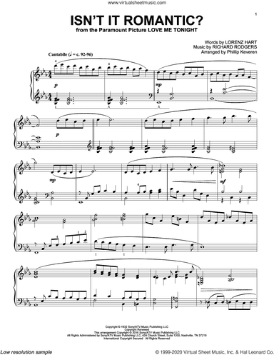 Isn't It Romantic? (arr. Phillip Keveren)