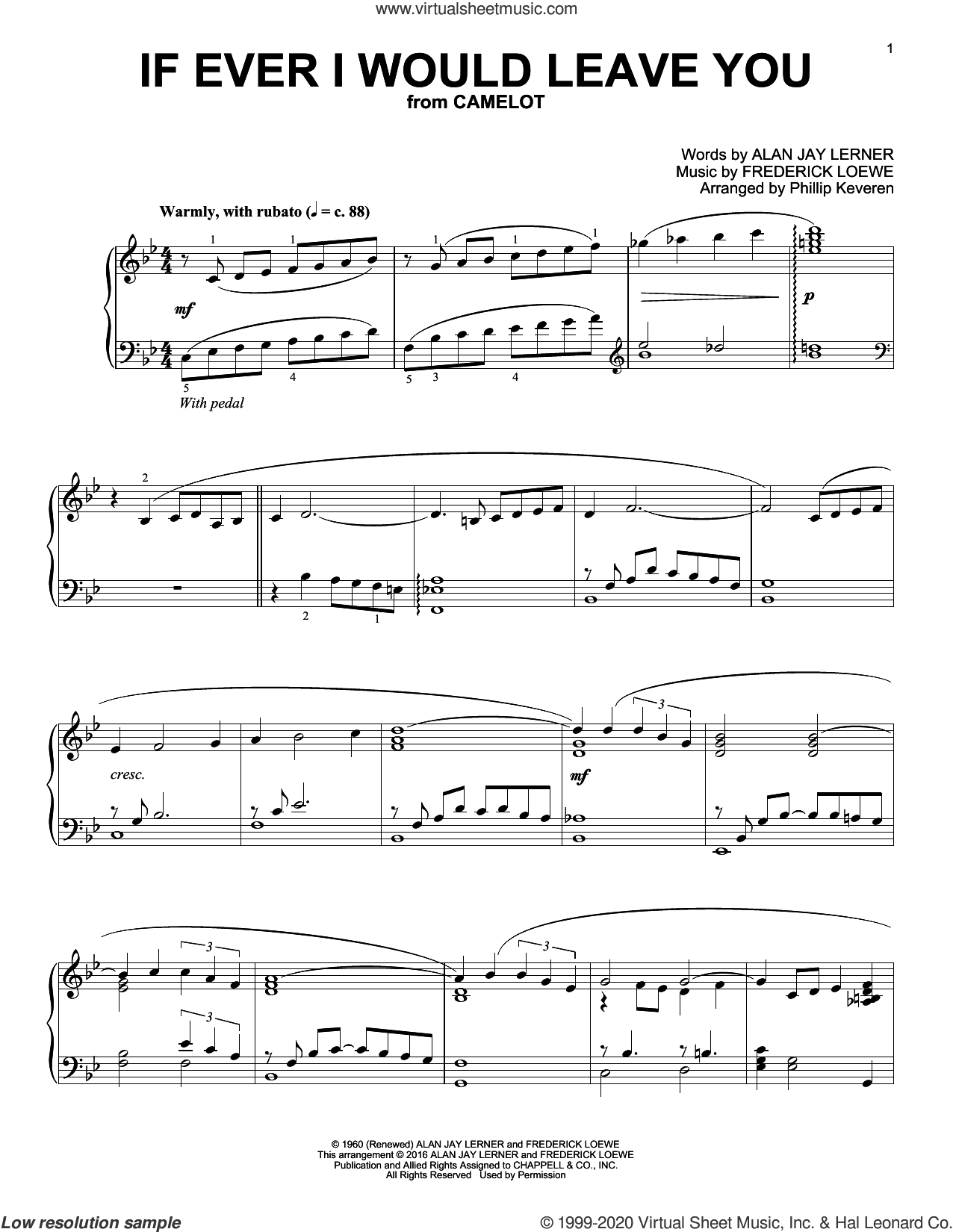 If Ever I Would Leave You (arr. Phillip Keveren)