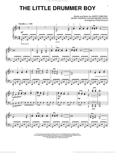 The Little Drummer Boy (arr. Phillip Keveren)