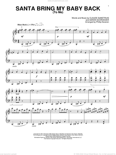 Santa, Bring My Baby Back (To Me) (arr. Phillip Keveren)