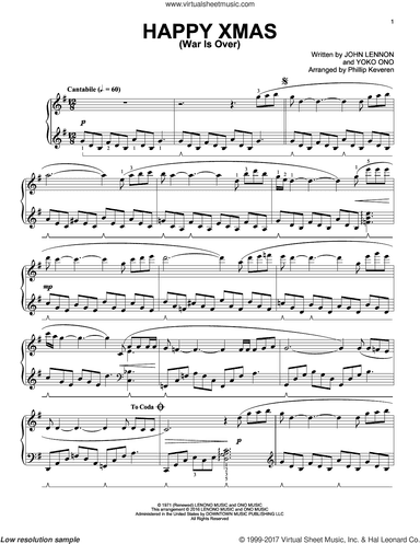 Happy Xmas (War Is Over) (arr. Phillip Keveren)
