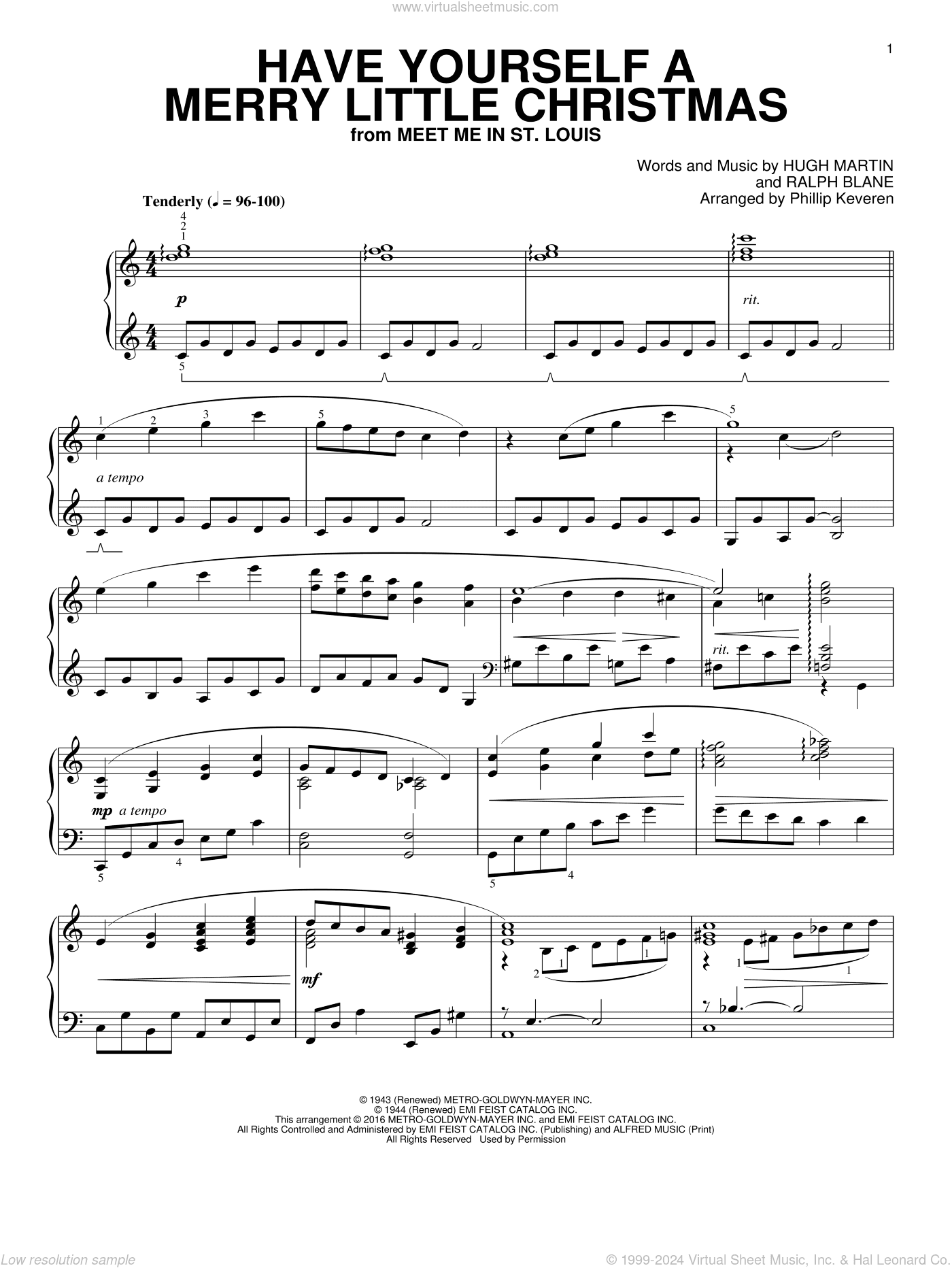 Have Yourself A Merry Little Christmas (arr. Phillip Keveren)