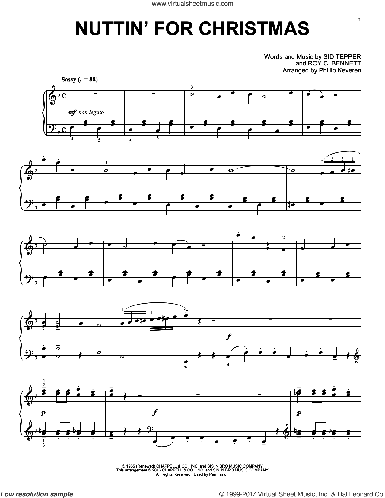 Nuttin' For Christmas (arr. Phillip Keveren)