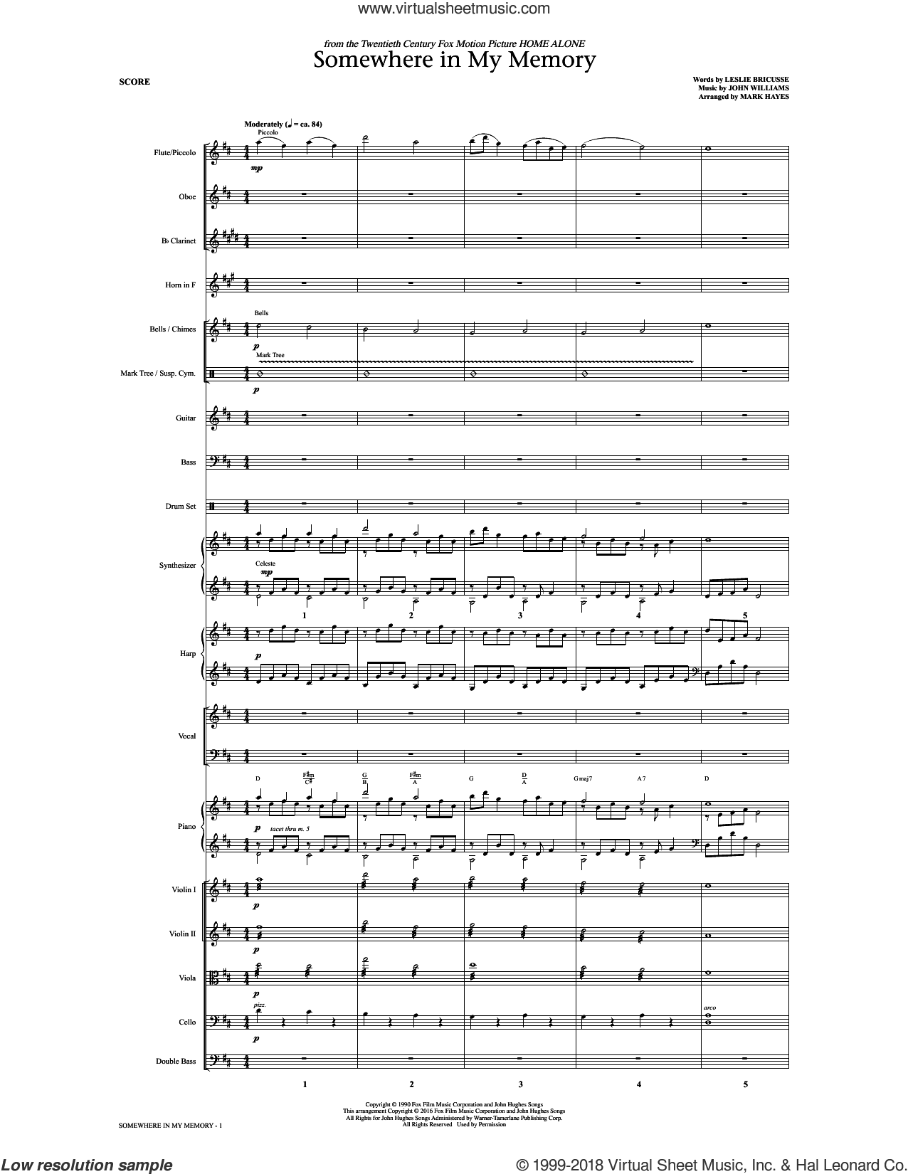 Somewhere in My Memory (arr. Mark Hayes)