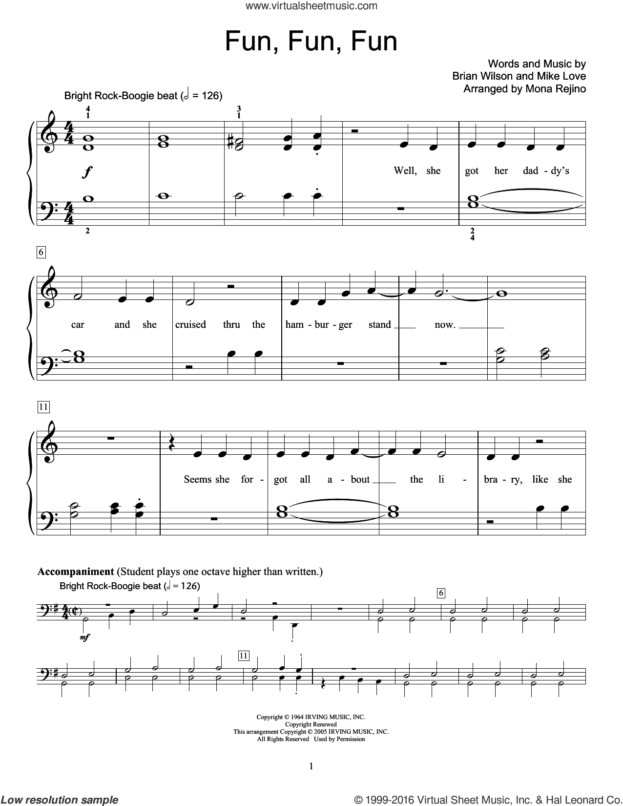 Fun, Fun, Fun (arr. Mona Rejino)