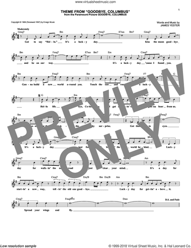 Theme From Goodbye Columbus